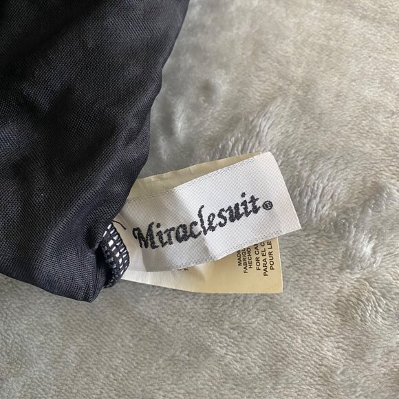 Miraclesuit Womens Leopard Print Tankini Swim Top Size 10 Black & Gray Stretch - Picture 3 of 6